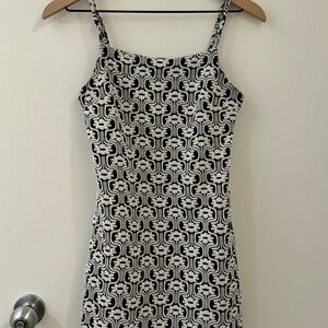Black and White Patterned Dress